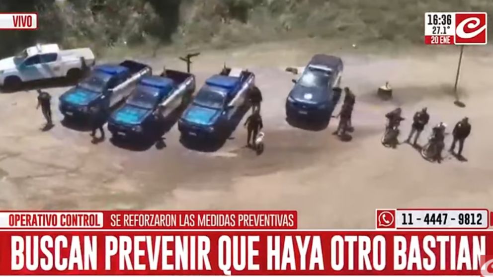 El amplio operativo policial en Pinamar.