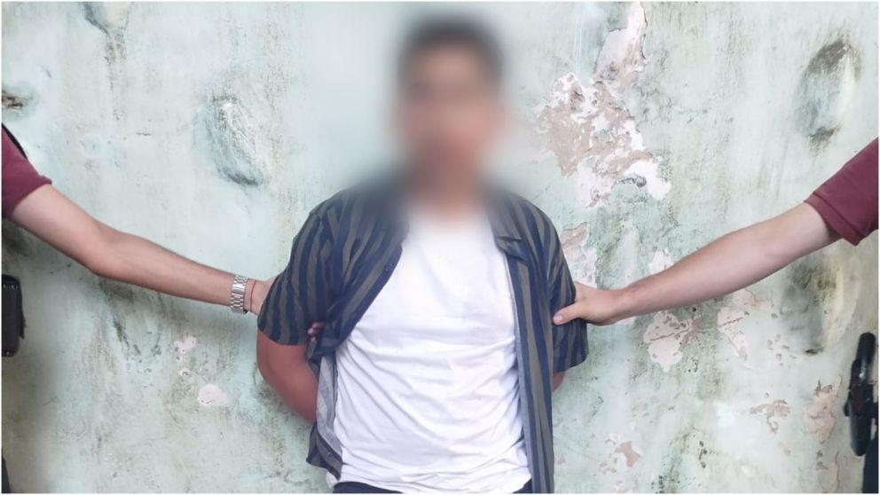 El polic�a detenido por el violento episodio registrado en la madrugada de este martes en el barrio porte�o de Villa Crespo.