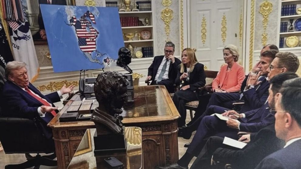 La foto falsa que difundió Donald Trump (Redes).