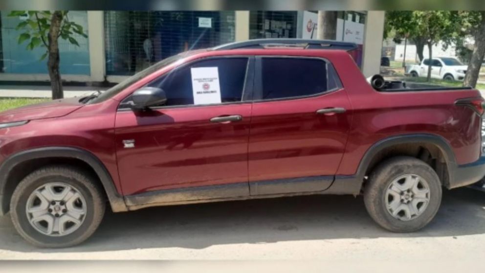 Esta es la camioneta que fue incautada en el operativo. Crédito: Aire Digital.