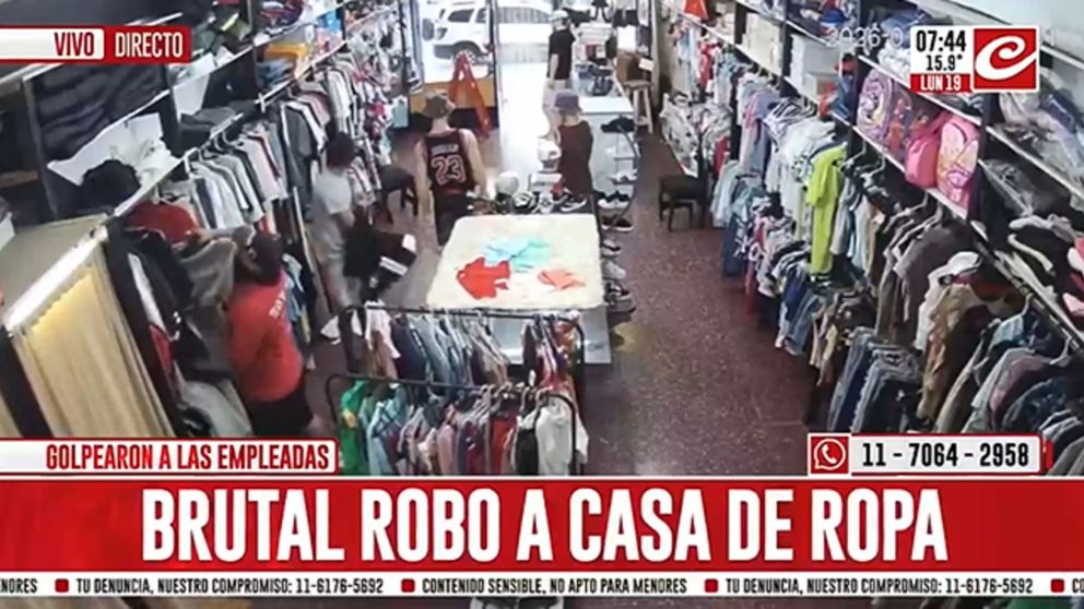Brutal asalto a casa de ropa en San Fernando (Cr�nica HD).