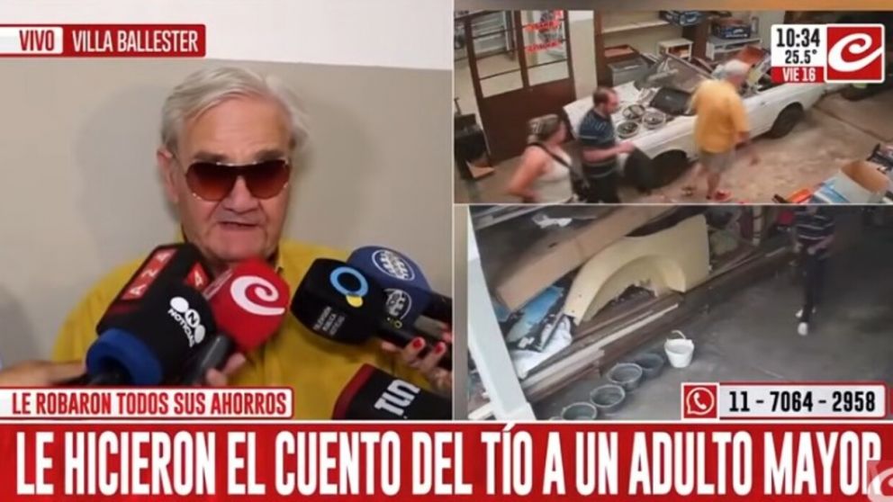 El robo se produjo en el partido bonaerense de San Martín (Captura de TV).