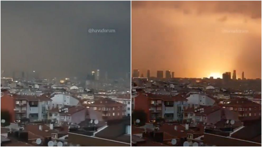 Vecinos miraban una gran tormenta y capturaron el rostro de un demonio en el cielo