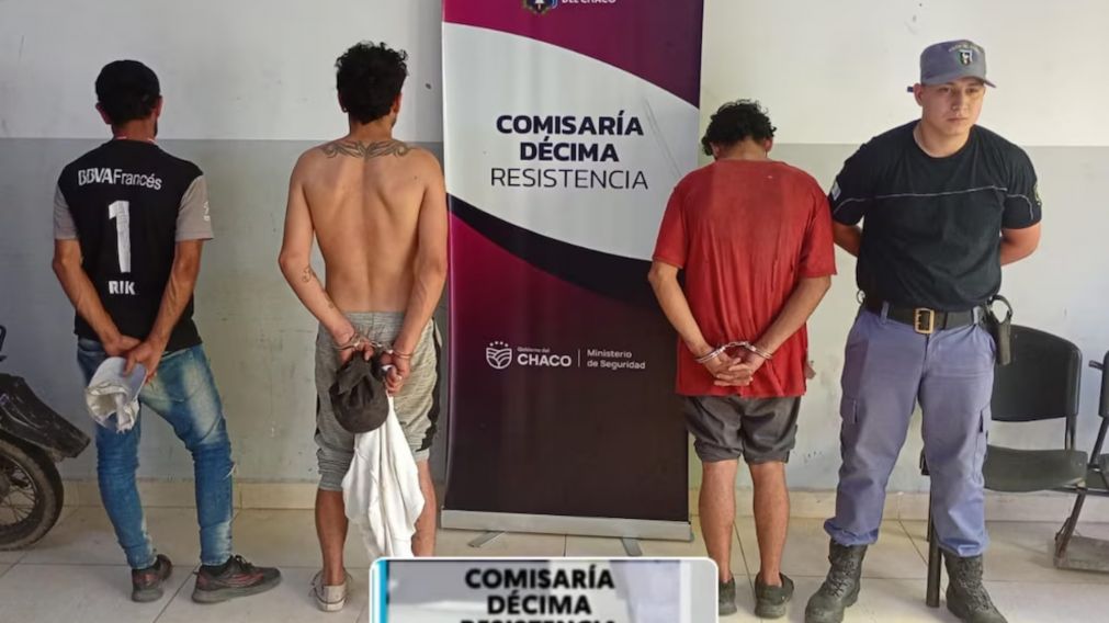 Los tres detenidos por la Policía de Chaco.