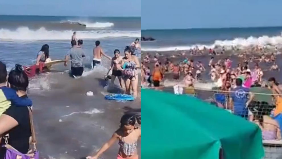 Secuencias del extraño meteotsunami en la Costa Atlántica.