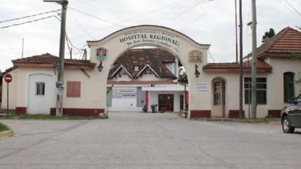 Una beba recién nacida en el Hospital Regional José Antonio Ceballos, en Bell Ville, provincia de Córdoba.