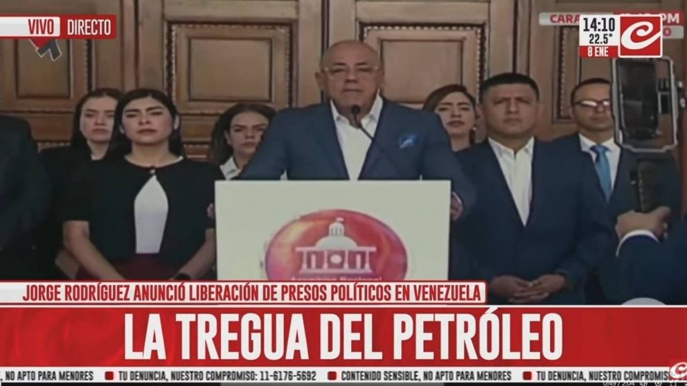 El presidente de la Asamblea Nacional, Jorge Rodr�guez, anunci� que liberar�n presos pol�ticos.