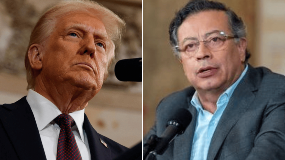 Donald Trump y su par colombiano Gustavo Petro.
