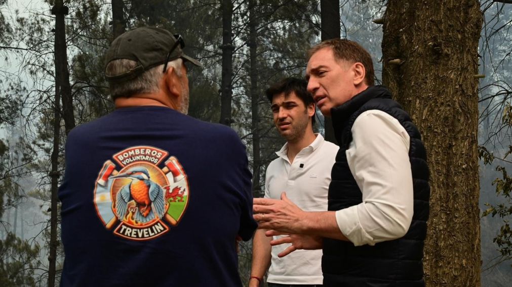 Diego Santilli recorrió la zona afectada en Chubut con el gobernador Ignacio Torres.