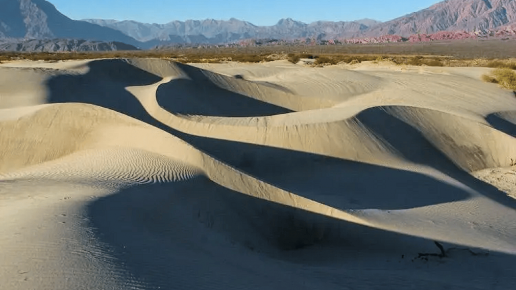 Las dunas sorprenden por su extensión y crean una postal inesperada en el norte argentino.