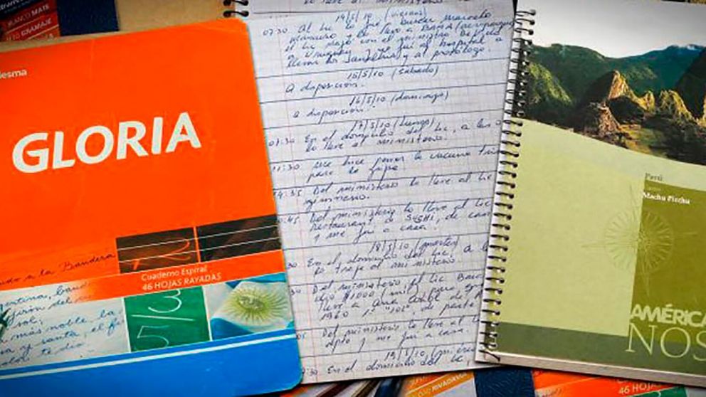 El peritaje de Gendarmería determinó que los cuadernos fueron escritos por Oscar Centeno.