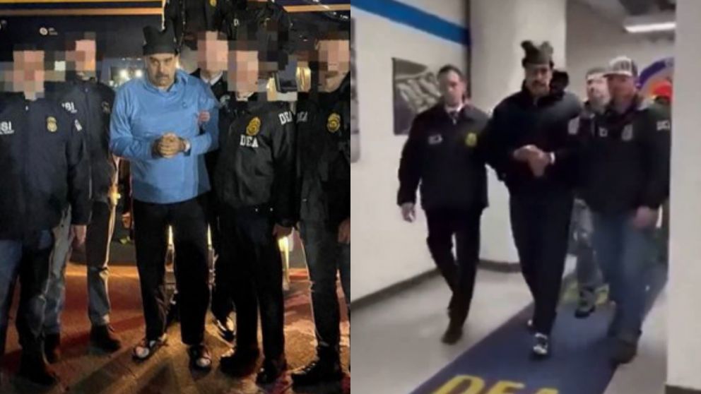 Las primeras imágenes de Nicolás Maduro detenido en Nueva York.