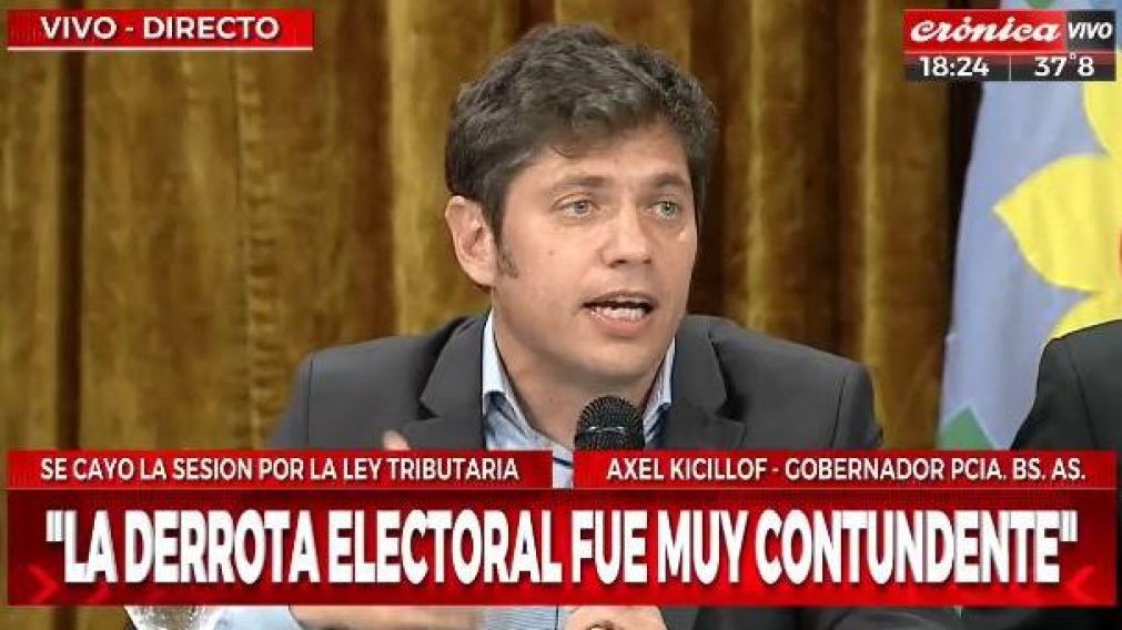 Kicillof en llamas contra la oposición. (Captura de TV)