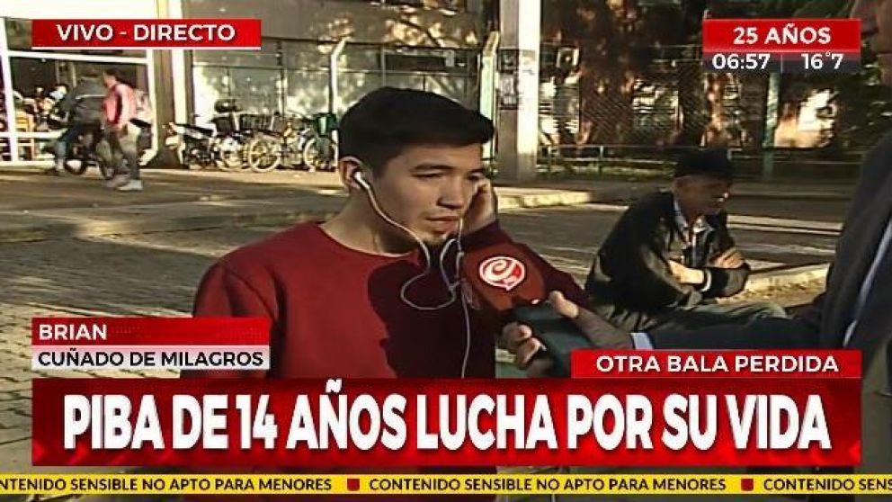 Brian, el cuñado de Milagros Gómez, en diálogo con Crónica HD (Captura).