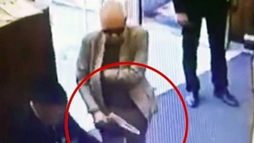 Valero, captado por las imágenes de seguridad.