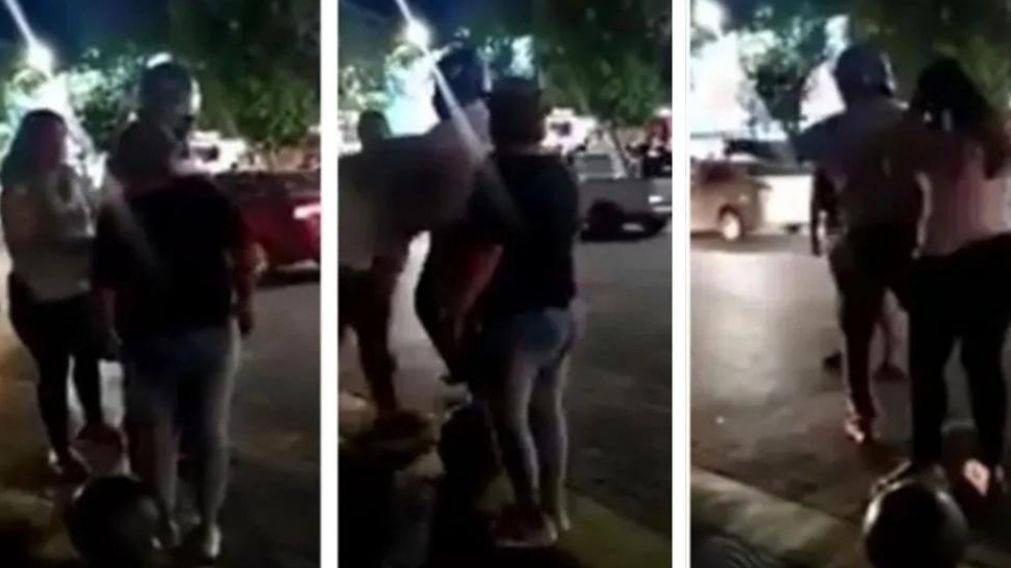 Así fue la pelea familiar en pleno centro de San Juan. (Captura de video)