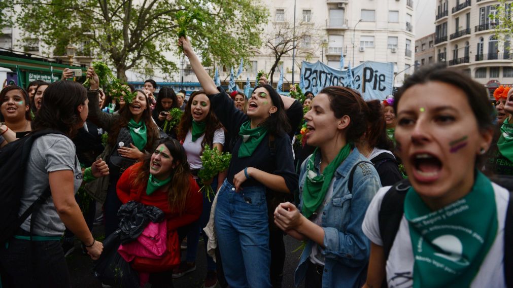 Marcha por el aborto legal en las inmediaciones del Congreso (Hernan Nersesian/Crónica).