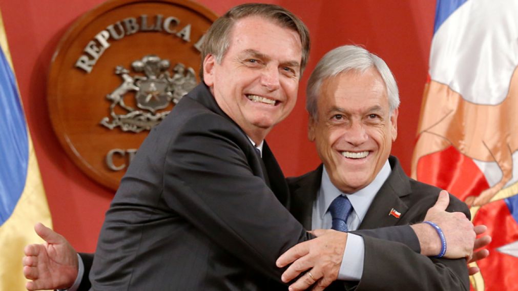 Bolsonaro y Piñera, con pensamientos opuesto a Trump.