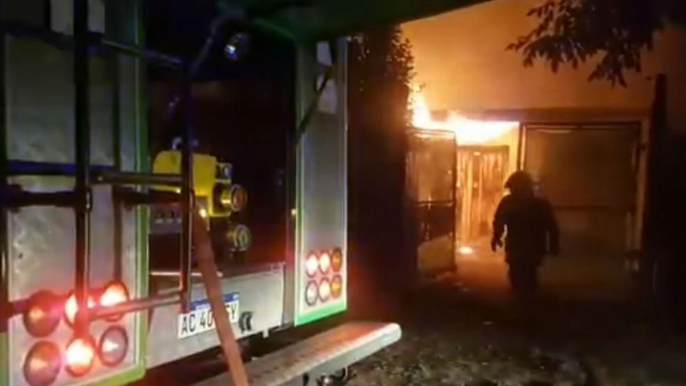 La casa de la mujer al momento del incendio