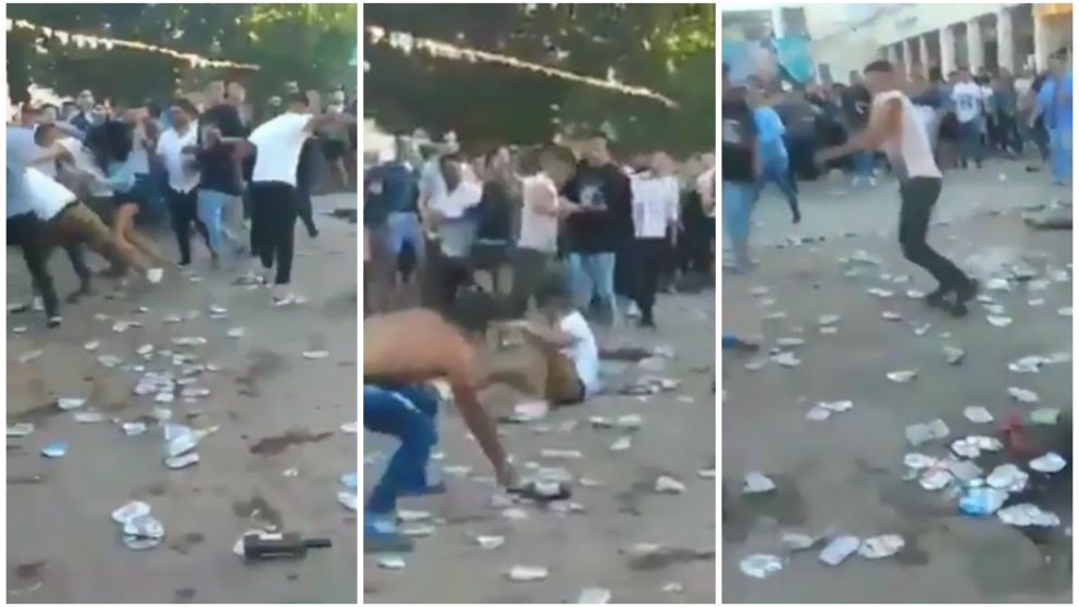 De la pelea participaron varios jóvenes (Captura de video)