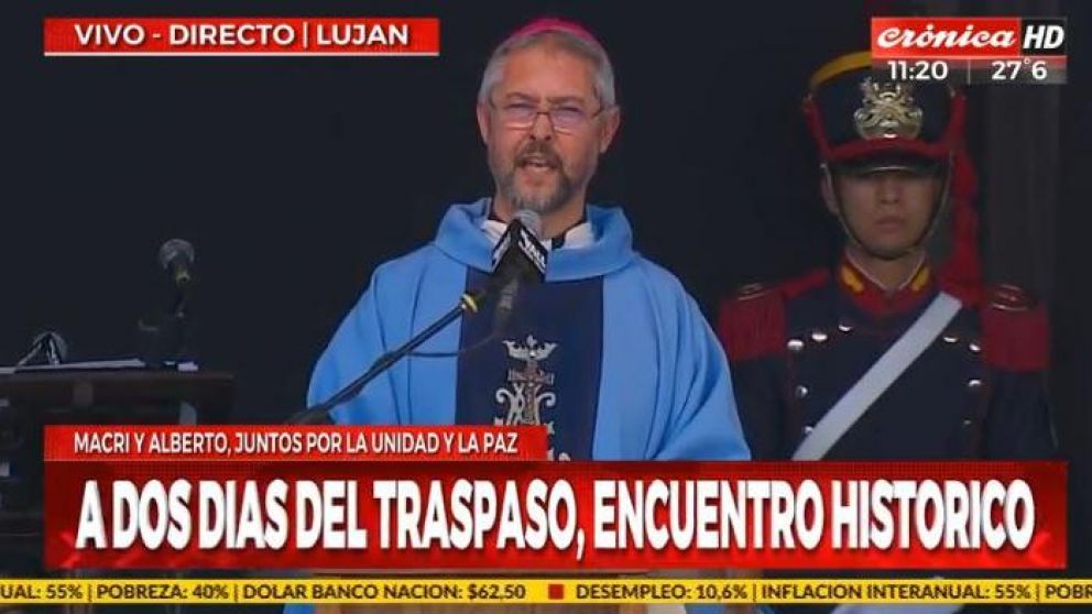 Jorge Eduardo Scheinig, arzobispo de Mercedes-Luján. (Crónica HD/Captura).