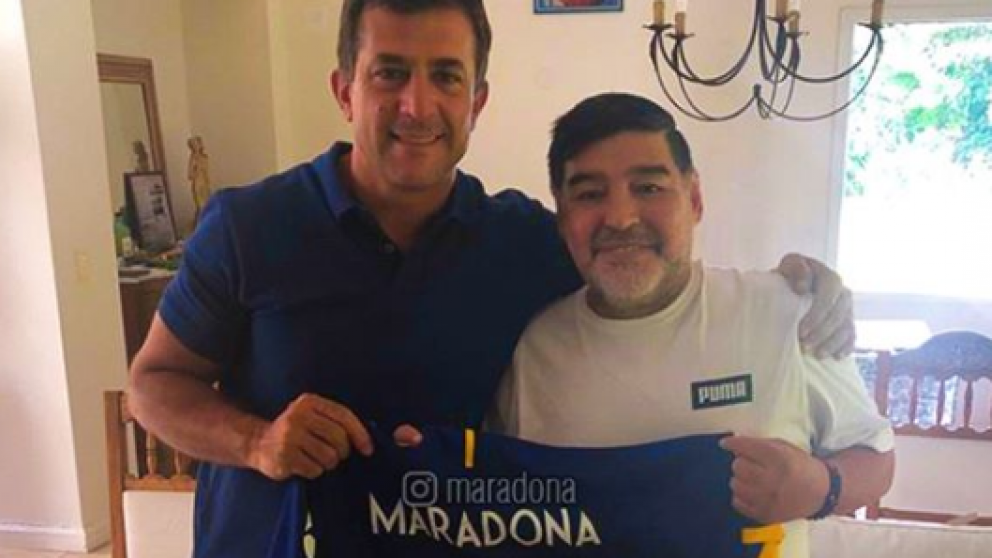 Maradona recibió a Gribaudo en la previa de las elecciones en Boca