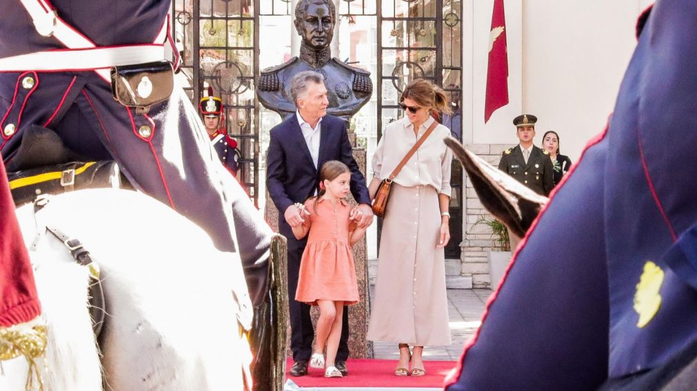 El presidente junto a su esposa, Juliana Awada y su hija Antonia
