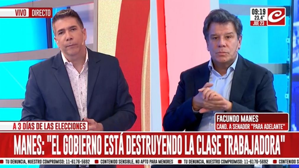 Facundo Manes criticó a Javier Milei (Crónica HD).