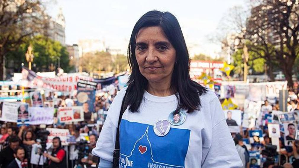 Viviam Perrone, fundadora de Madres del Dolor, y mamá de Kevin Sedano, el joven fallecido en el 2002 en un accidente vial.