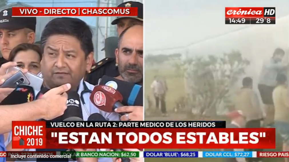 El director del Hospital Chascom�s, Jorge Pablo Rodr�guez. (Captura de TV)