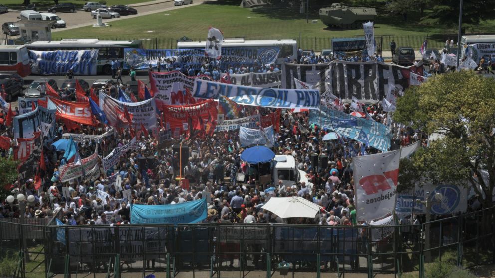 Los espacios que respondes a D'Elía y otros dirigentes encarcelados reclamaron su liberación (Télam).