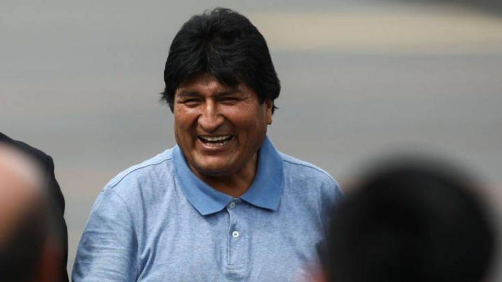 Evo Morales, al llegar a Mexico.