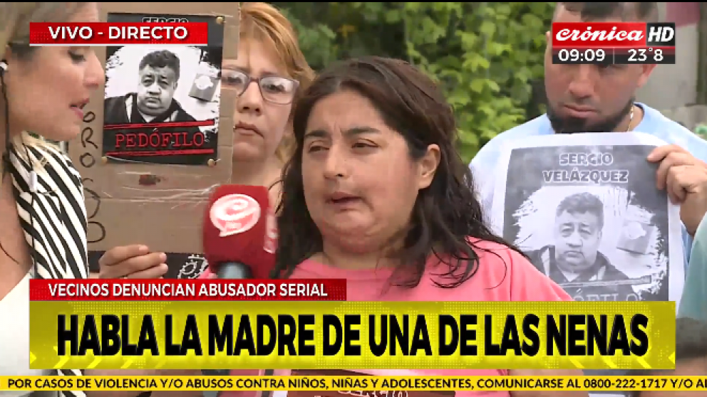 Marcela, mamá de una de las nenas abusadas, habló en exclusiva con Crónica HD (Captura de TV).