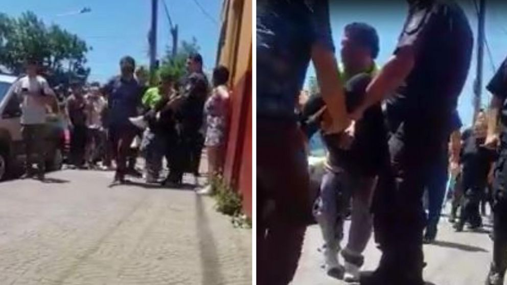 La menor fue trasladad en una ambulancia al Hospital Evita.