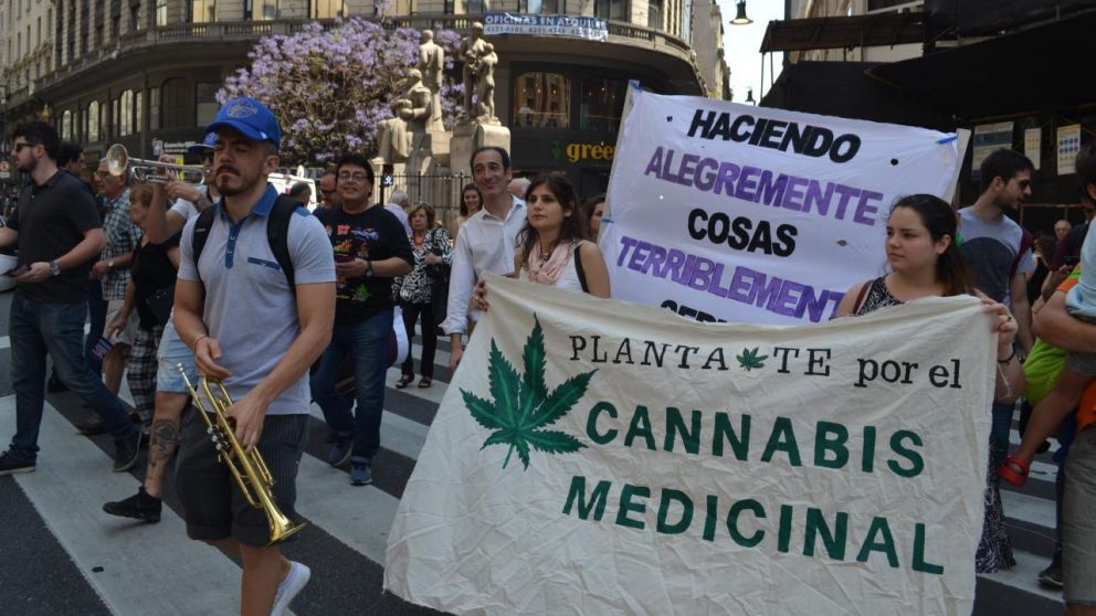 Familias, pacientes y activistas se movilizaron en el centro porteño.