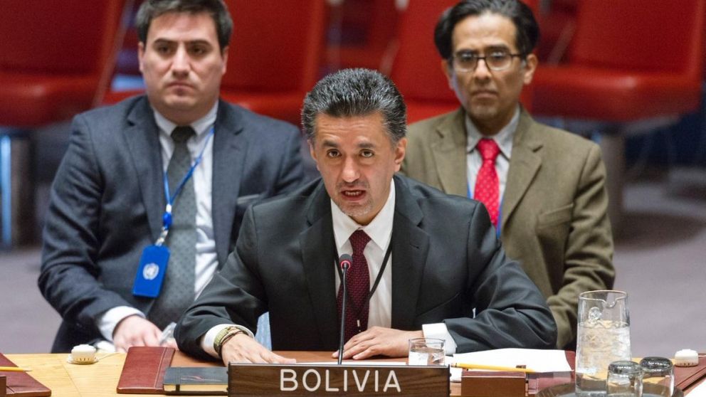 El embajador boliviano en la ONU preocupado por la seguridad de Evo Morales.