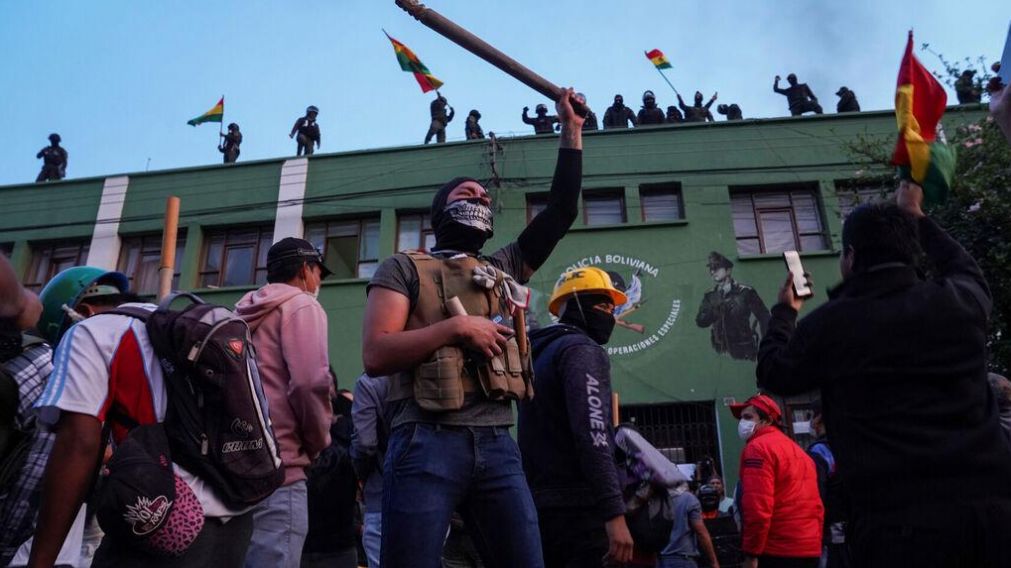 Así se manifestaban los policías en Bolivia.