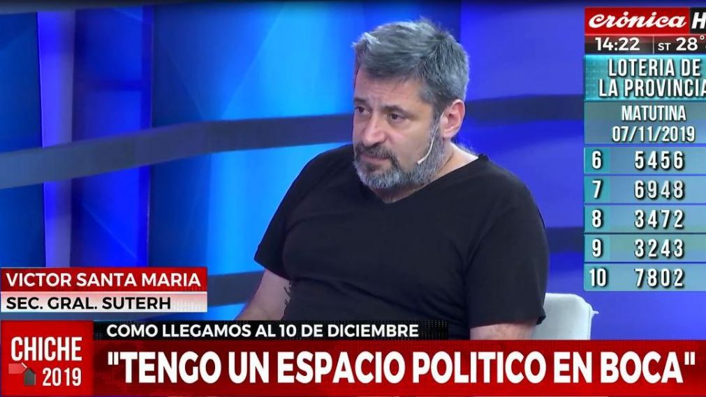 Santa Mar�a brind� una entrevista a Cr�nica HD. (Captura de TV)