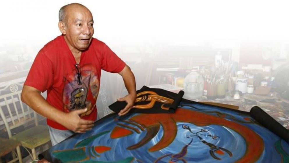 "Inti" tiene una forma muy particular de hacer su arte.