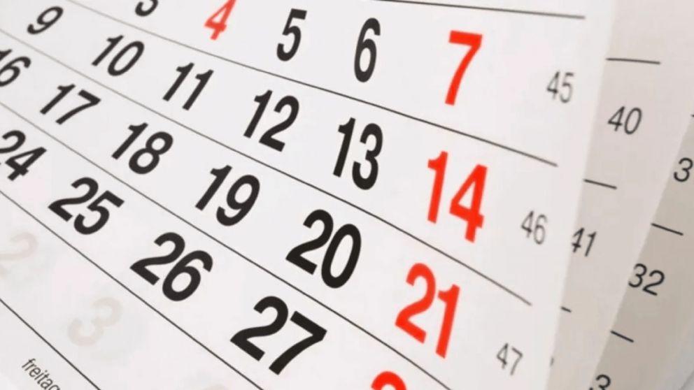 El calendario oficial contempla días de descanso en octubre, noviembre y diciembre (Imagen ilustrativa).