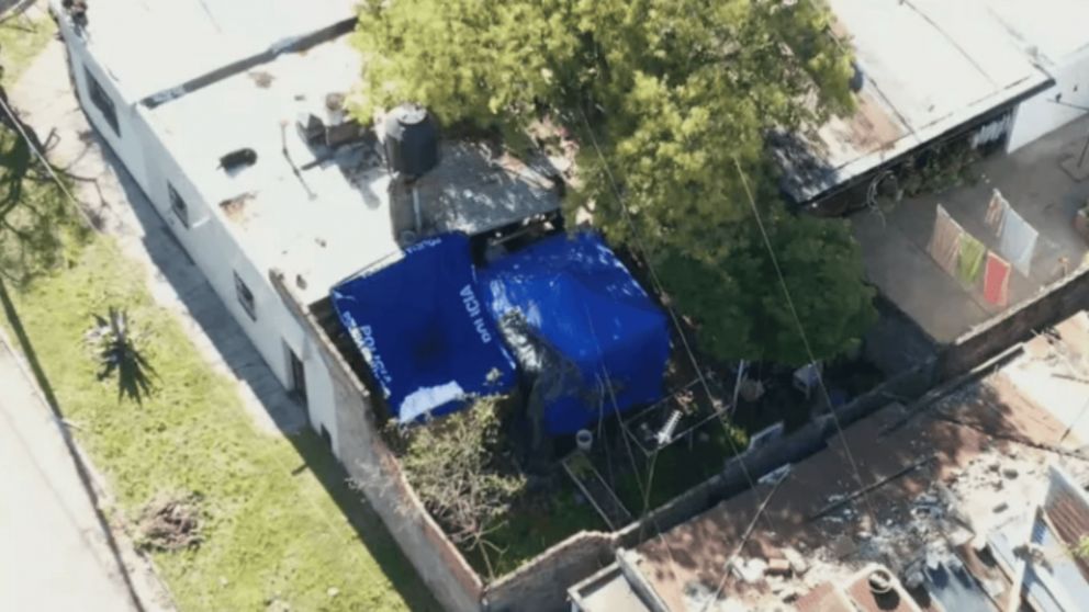 El lugar del hallazgo de los cuerpos de las víctimas.