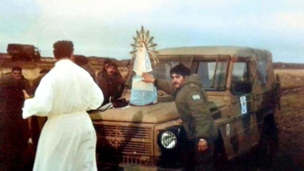 La mítica imagen que acompaño a los soldados argentinos.