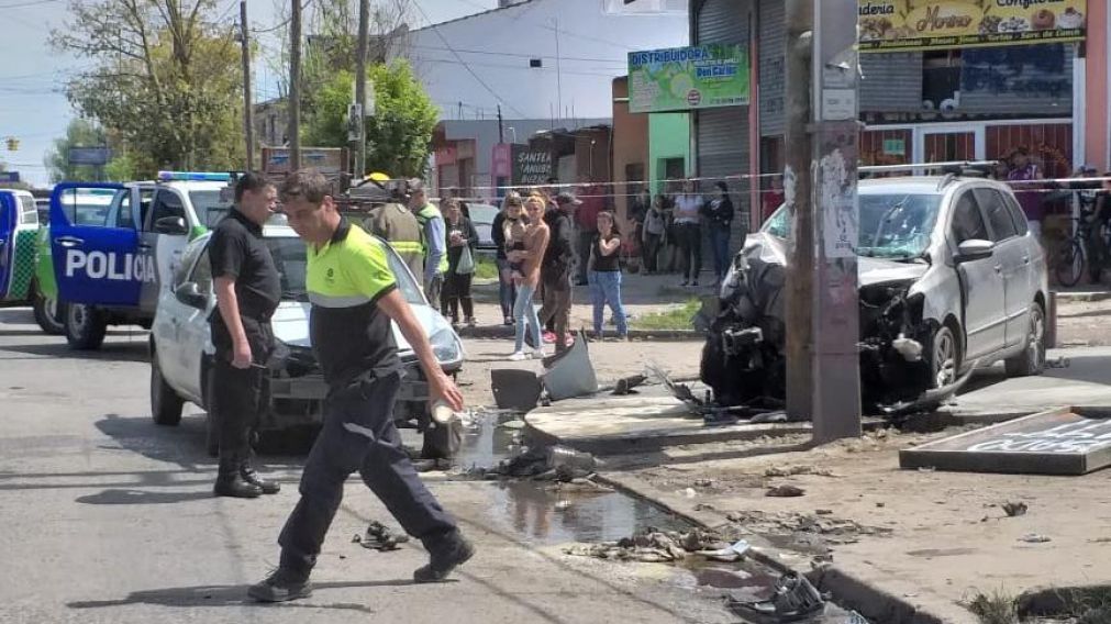 Así quedó el rodado "asesino". (Gentileza Diario San Francisco).