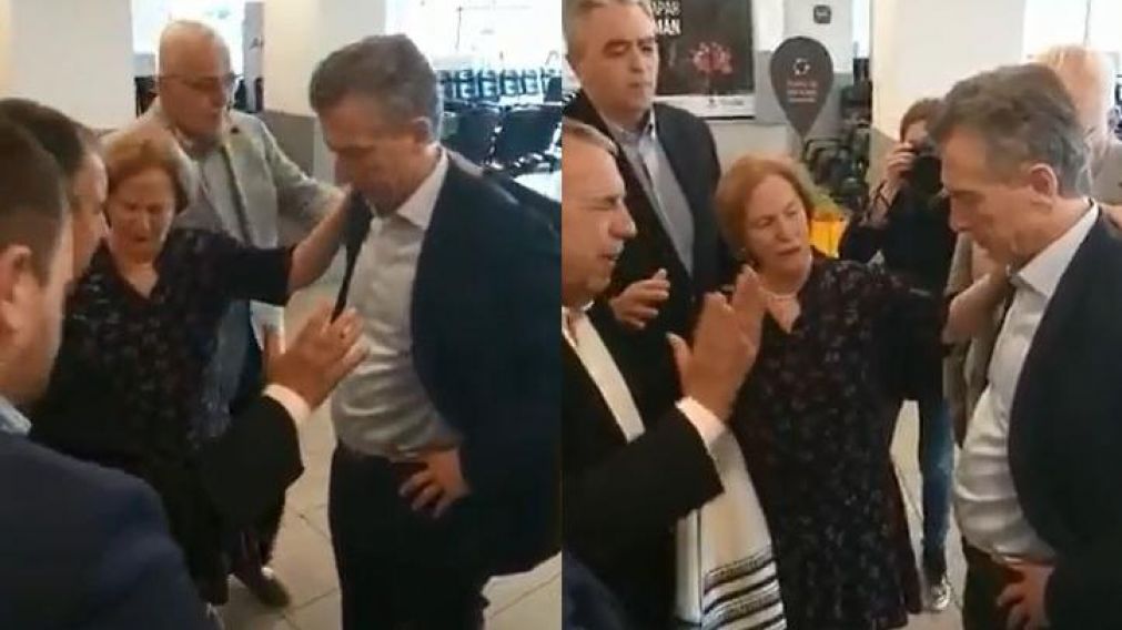 El momento qued� registrado por la c�mara de un celular. (Captura) 