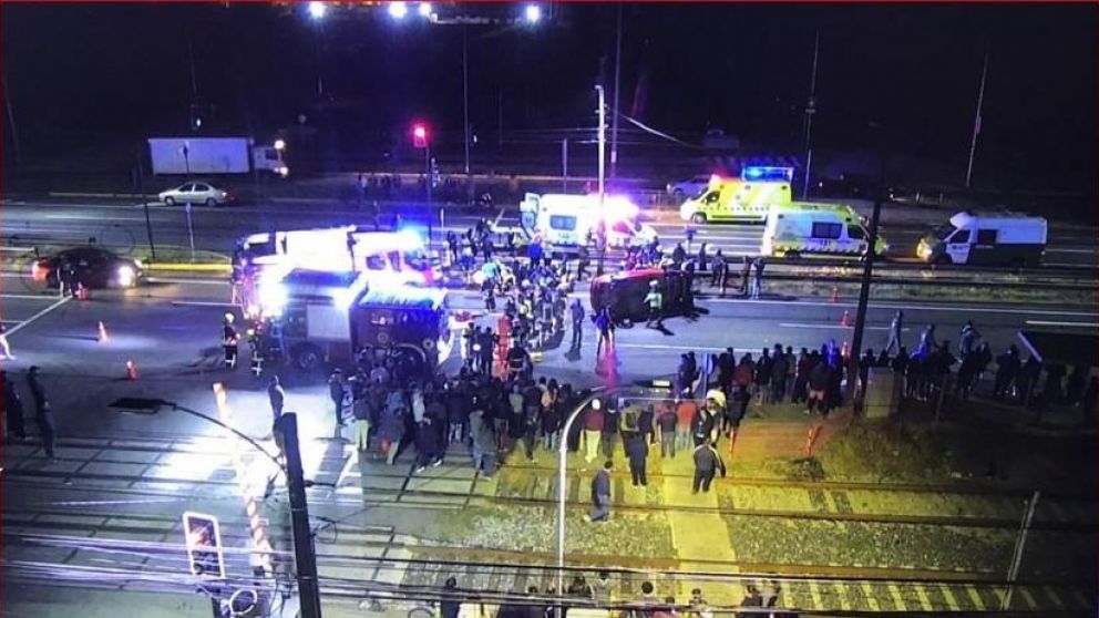 La violencia, sin control en Chile. (Twitter).