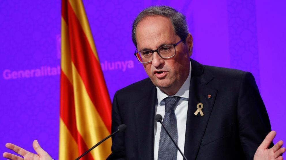 El presidente catalán Quim Torra, hizo un llamado a la "calma y a la serenidad".