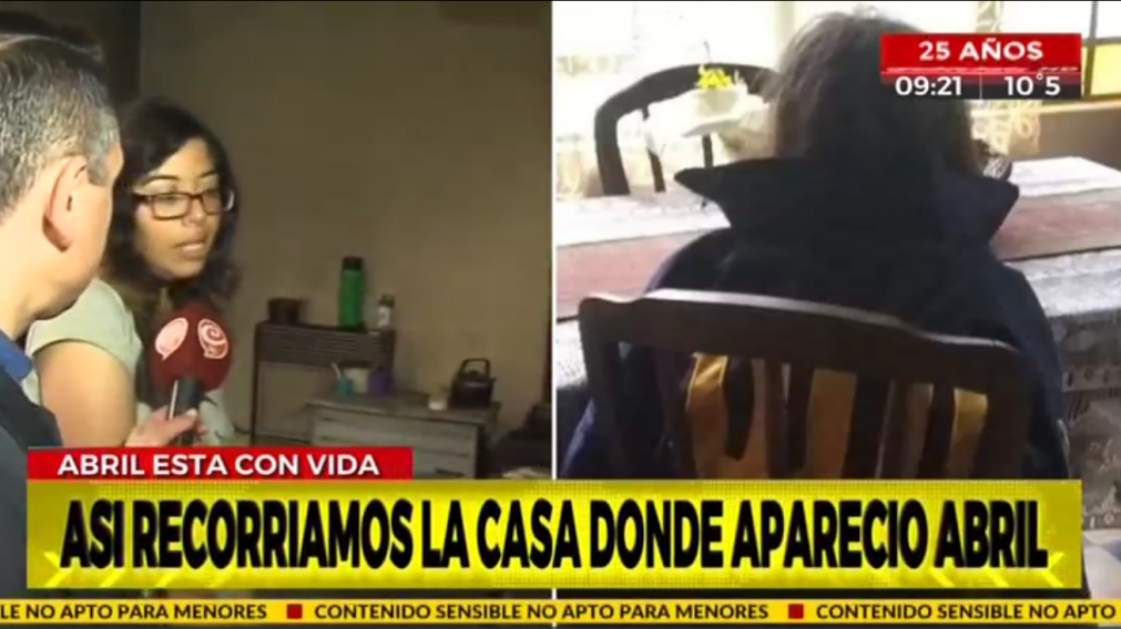 En este lugar apareció la nena durante la mañana (Captura de TV).