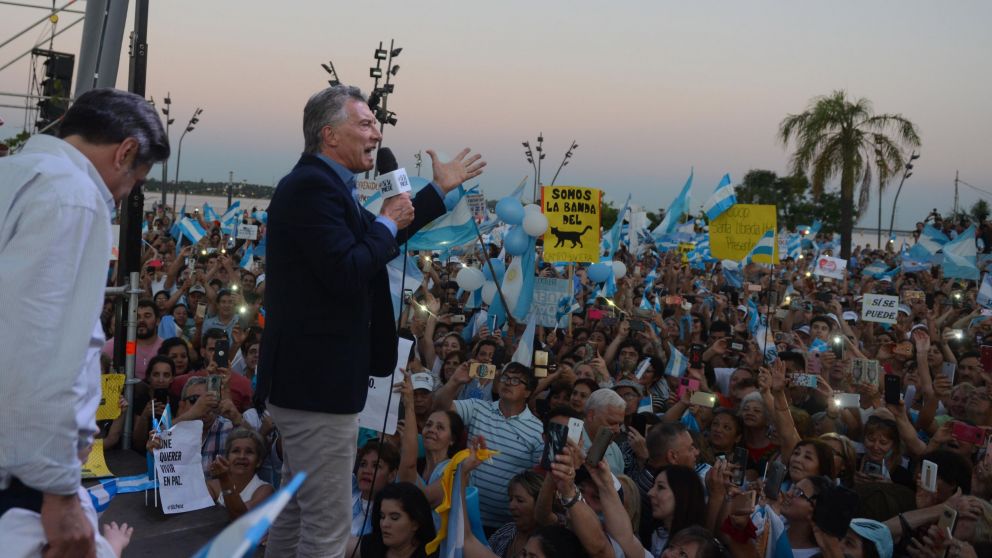 Pergamino, nueva escala de Macri. (Hern�n Nersessian/Cr�nica).