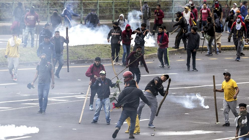 La tensión sigue creciendo en Quito. (Télam)