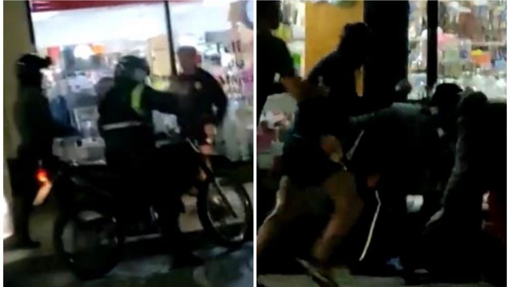 La golpiza quedó grabada en video. (Captura)